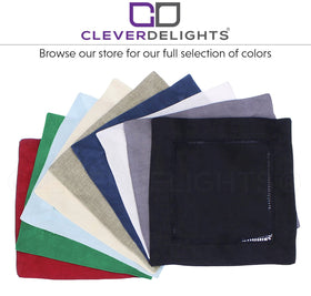 CleverDelights embroidery-ready 6-inch napkins, perfect for monogrammed coasters