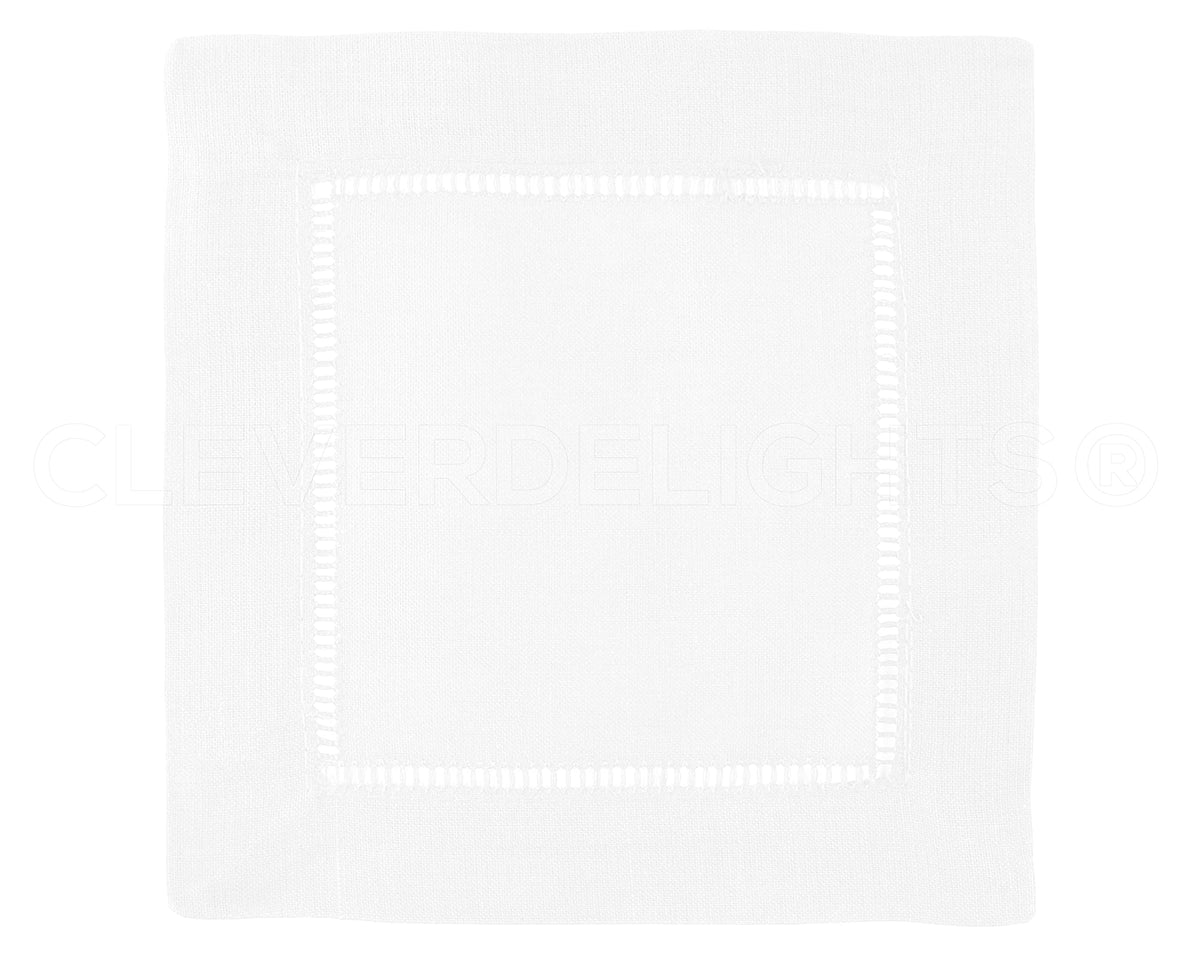 CleverDelights linen napkins with mitered corners for weddings and formal events.