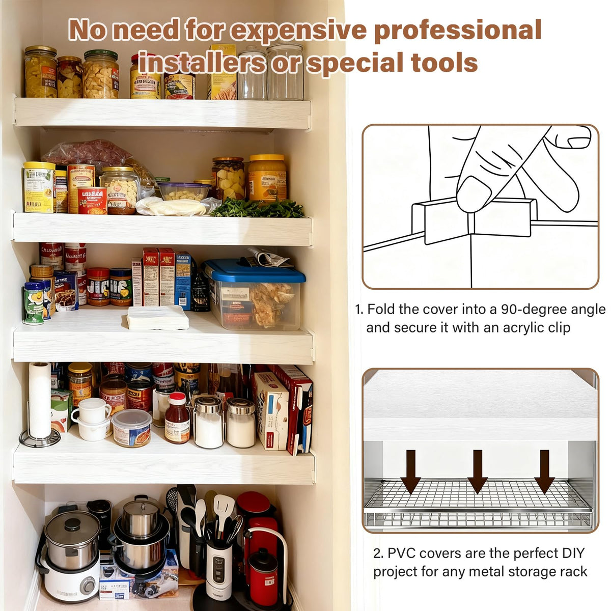 clicliet PVC faux-wood shelf liner adds warm look to shelves