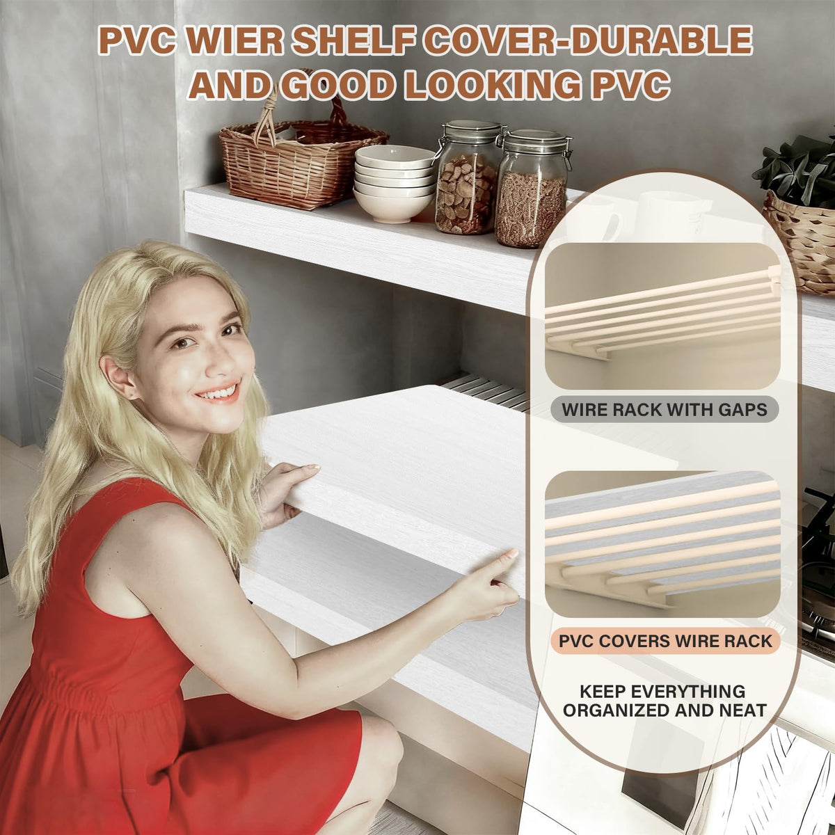 Clicliet versatile shelf liner for kitchen, fridge, pantry and closet