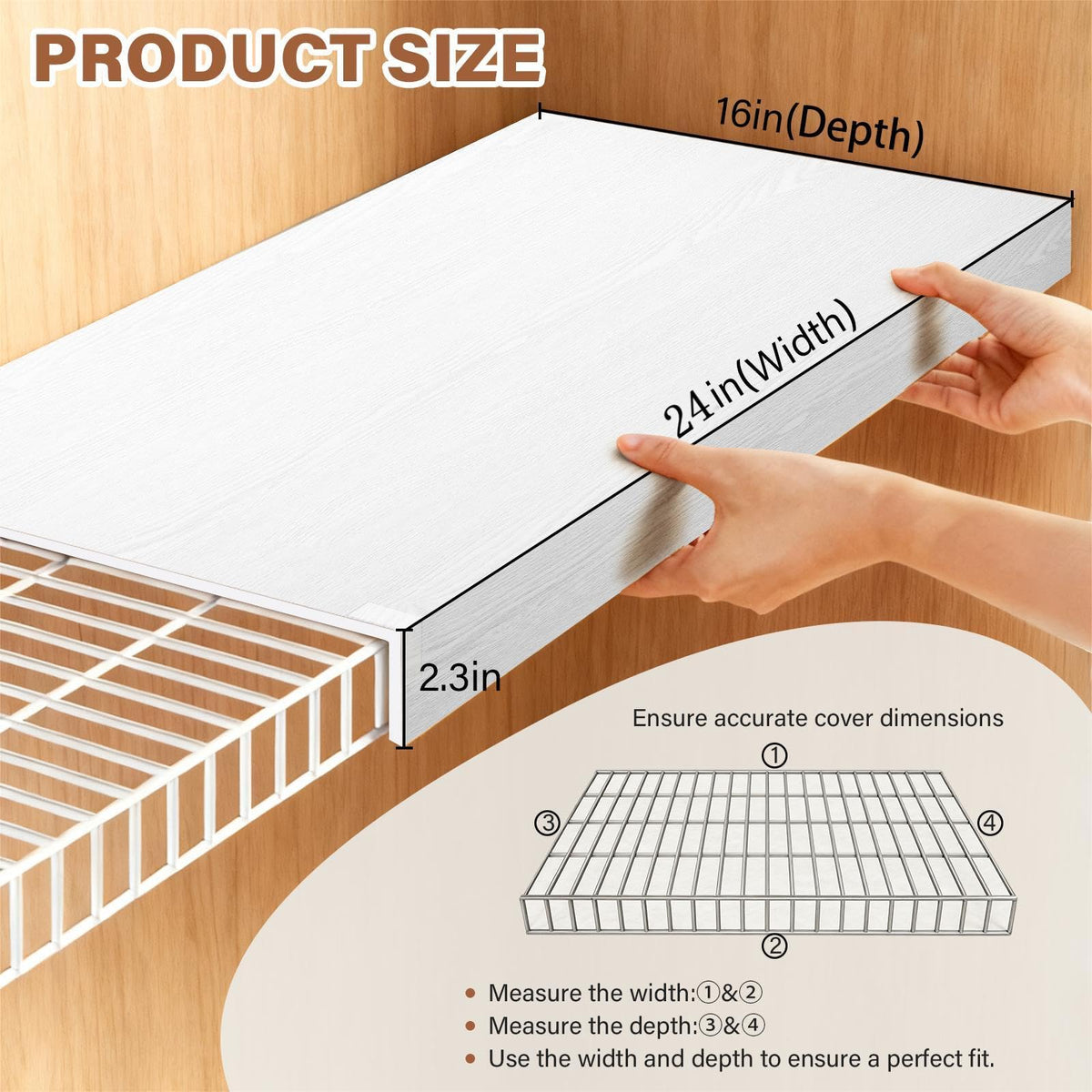 Clicliet wire shelf liner cut-to-fit 0.31 inch thick for any shelf