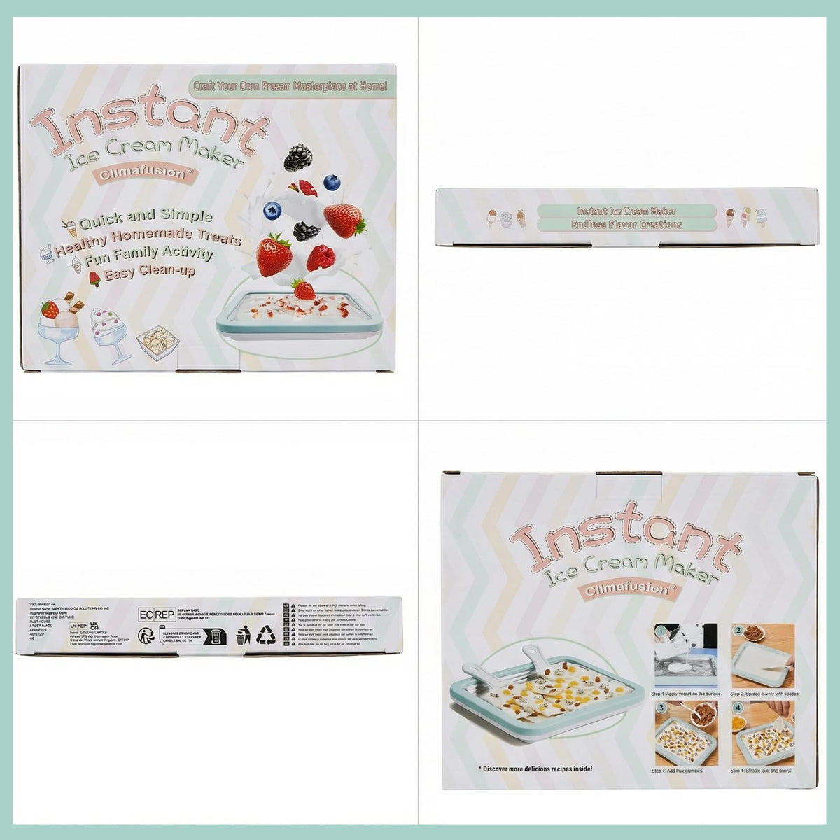 Climafusion best-use window after removal delivering three to four servings of frozen treats.