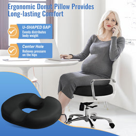 CloudBliss donut pillow cover closeup shows soft breathable fabric