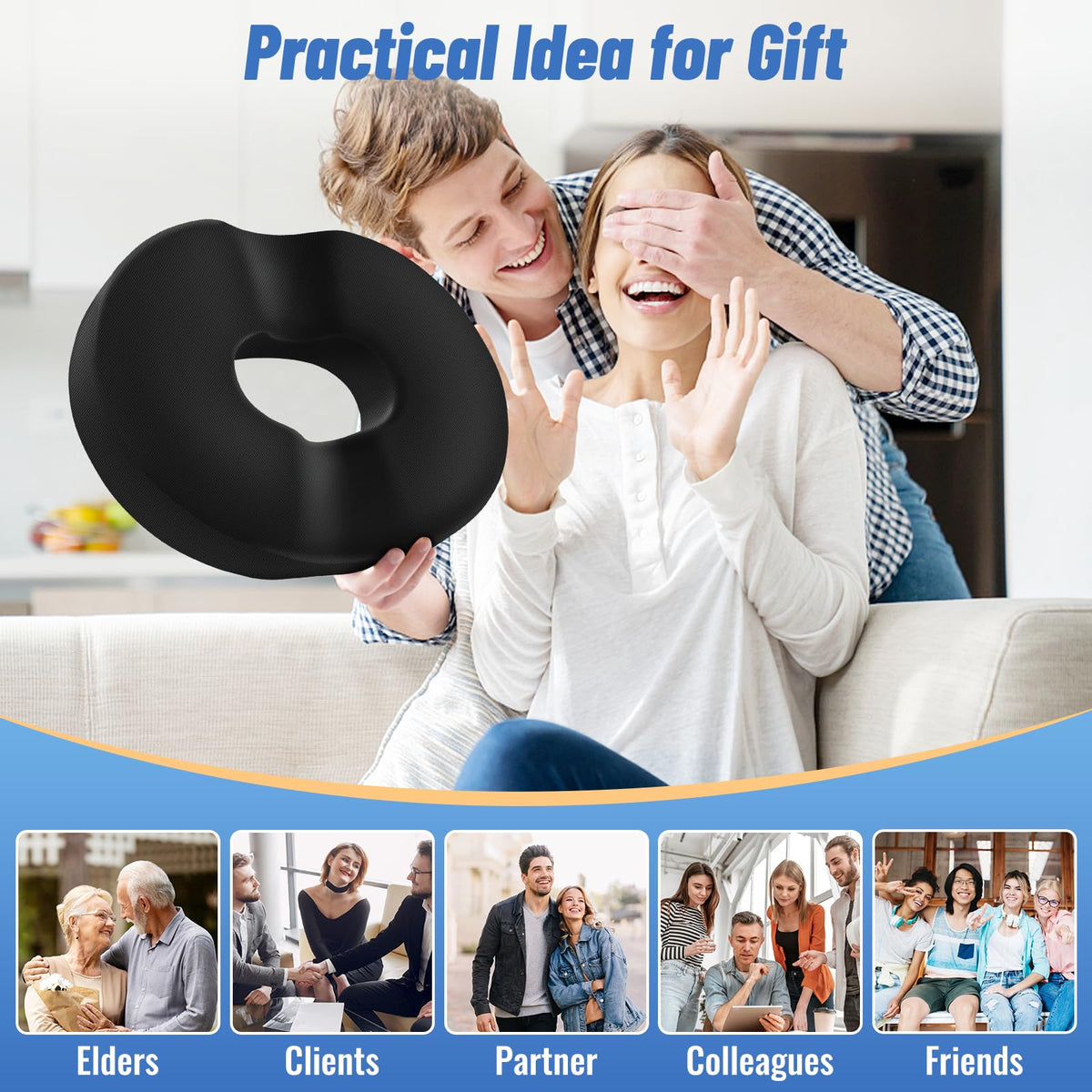 CloudBliss donut pillow with soft, breathable cover for daily use.