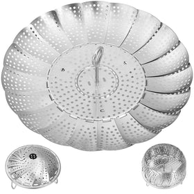 Cluren steamer basket 304 stainless steel for durable, rust-resistant steaming.