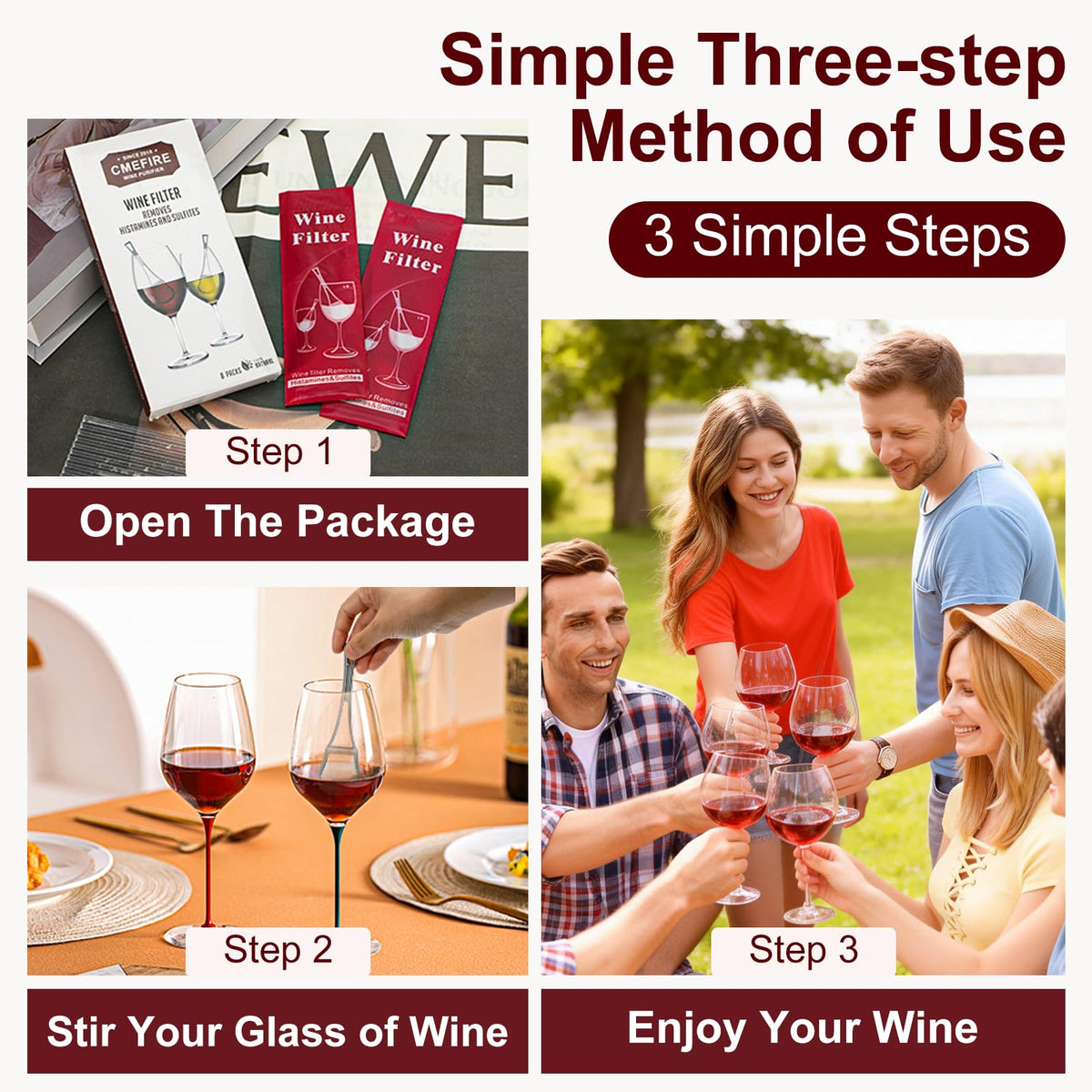 Cmefire wine wand filter gift-ready packaging invites sharing at celebrations