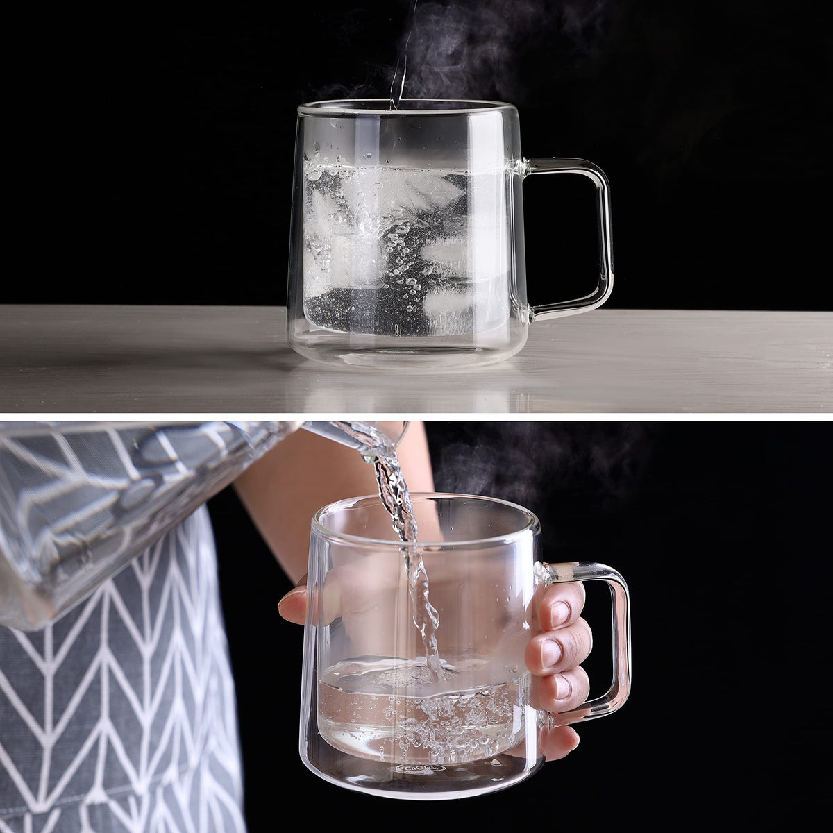 CNGLASS mug ready for dishwasher and microwave use