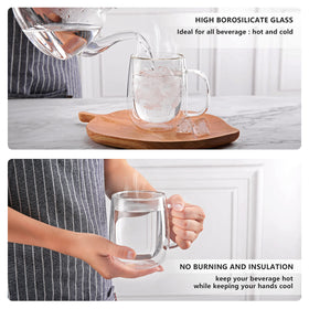 CNGLASS dishwasher and microwave safe mug for easy cleanup