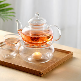 CNGLASS glass teapot dishwasher microwave safe for quick cleaning