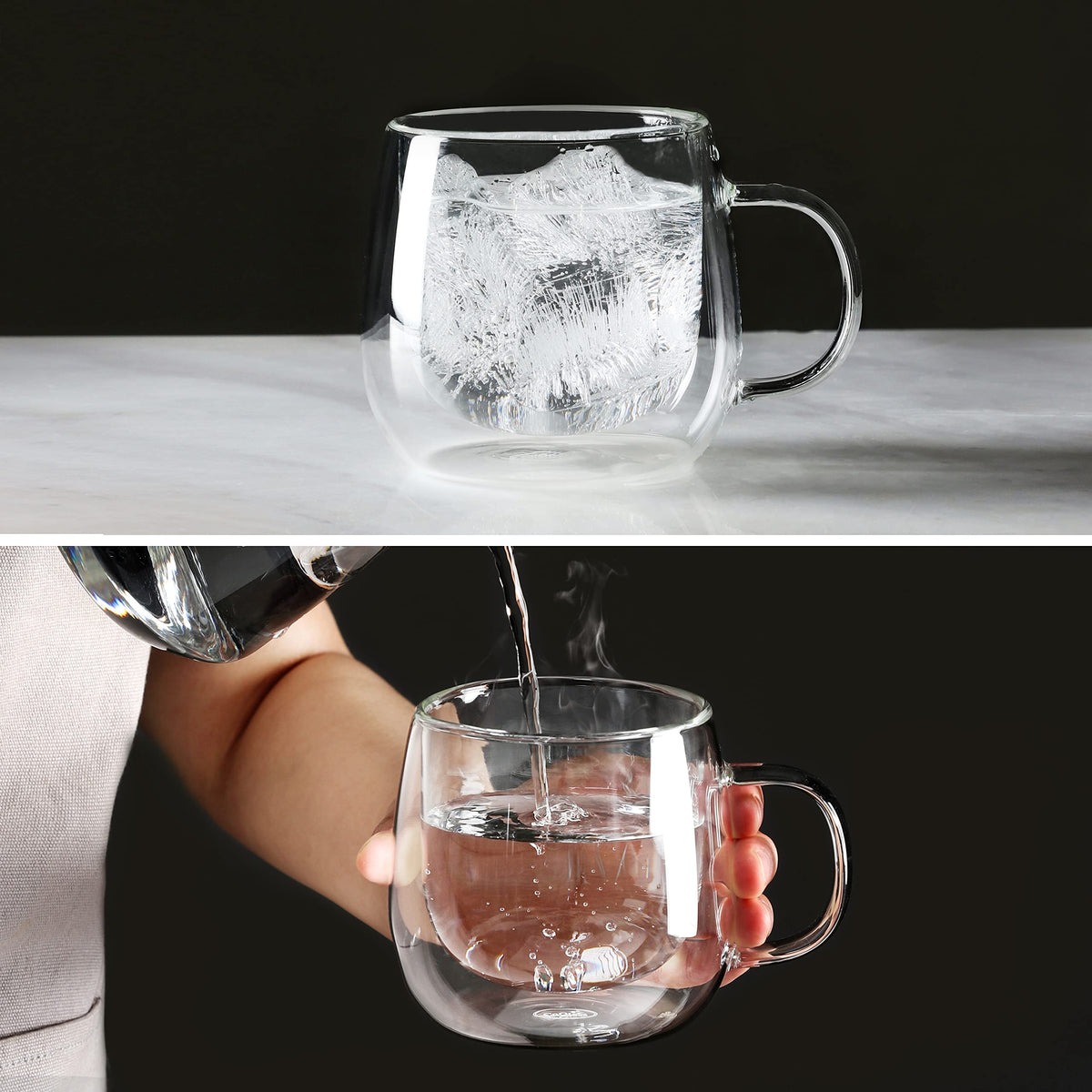 CNGLASS insulated design keeps temperature steady during sipping hot drinks