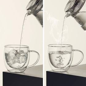 CNGLASS microwave and dishwasher safe mug for easy care.