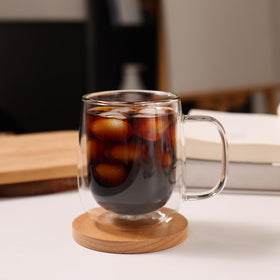 CNGLASS mug with big handle for secure grip and comfortable sipping
