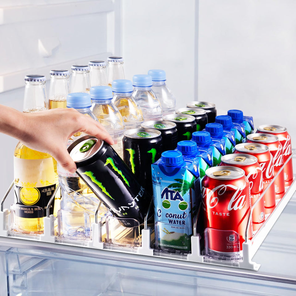 Coanto drink organizer fridge front view for quick access to drinks