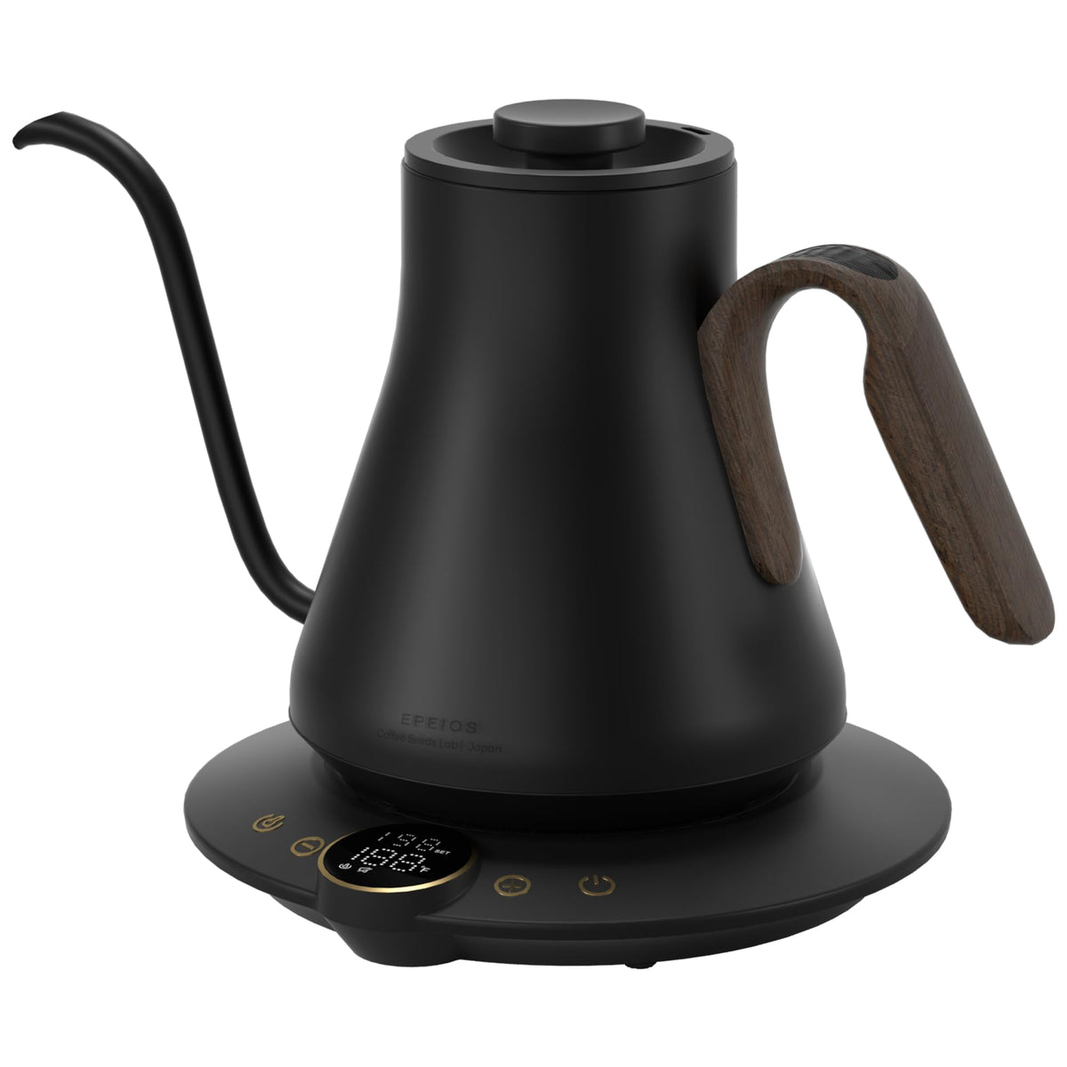 Cocinare gooseneck kettle spout closeup for precise, controlled pours