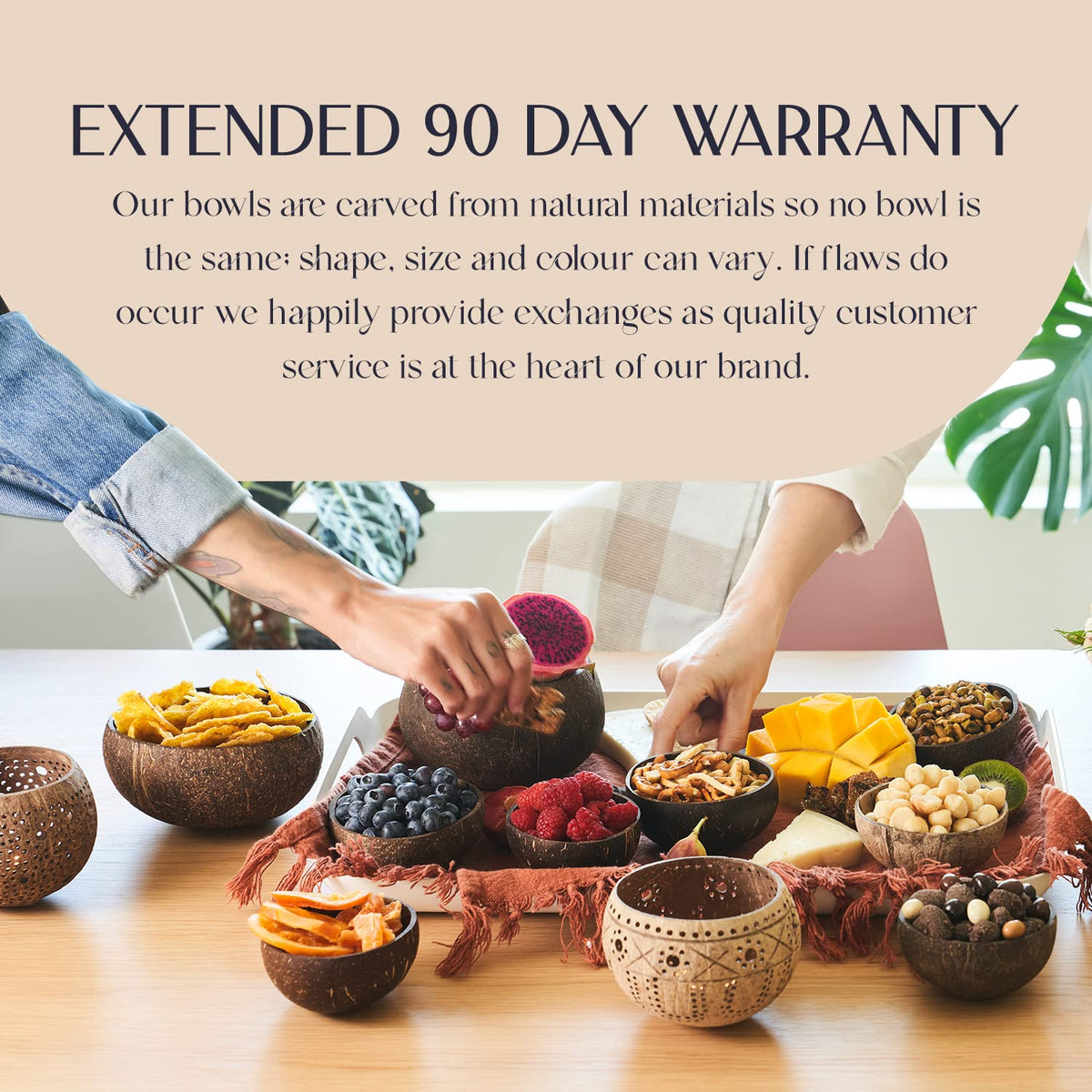 COCOBOWLCO gift-ready coconut bowl set in recyclable packaging