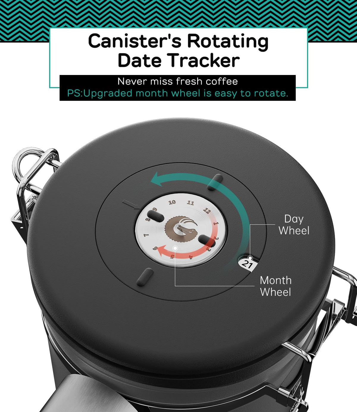 Coffee Gator date-wheel tracks freshness for smarter brewing