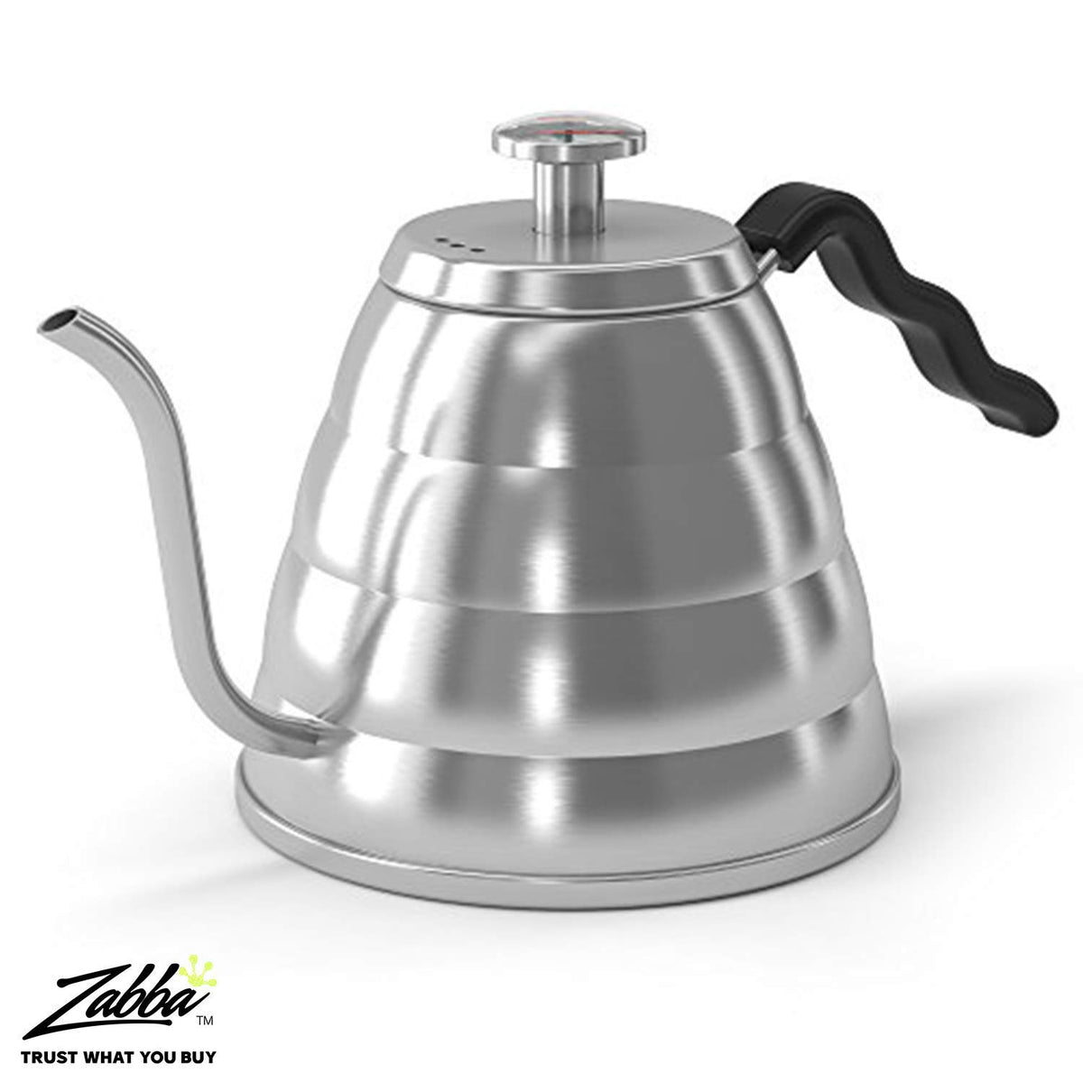 Coffee Gator gooseneck kettle works on all stovetops, including induction, for versatile brewing.