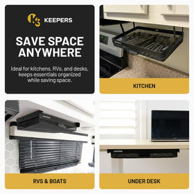 COFFEEKEEPERS slim-profile storage keeps desks clutter-free with a compact, accessible design.