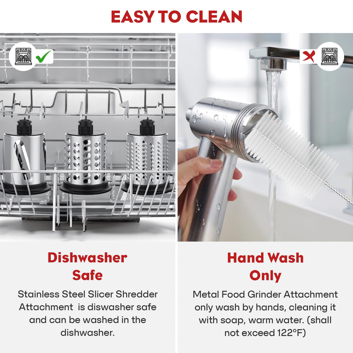 Cofun cleaning brush with dishwasher-safe note for KitchenAid.