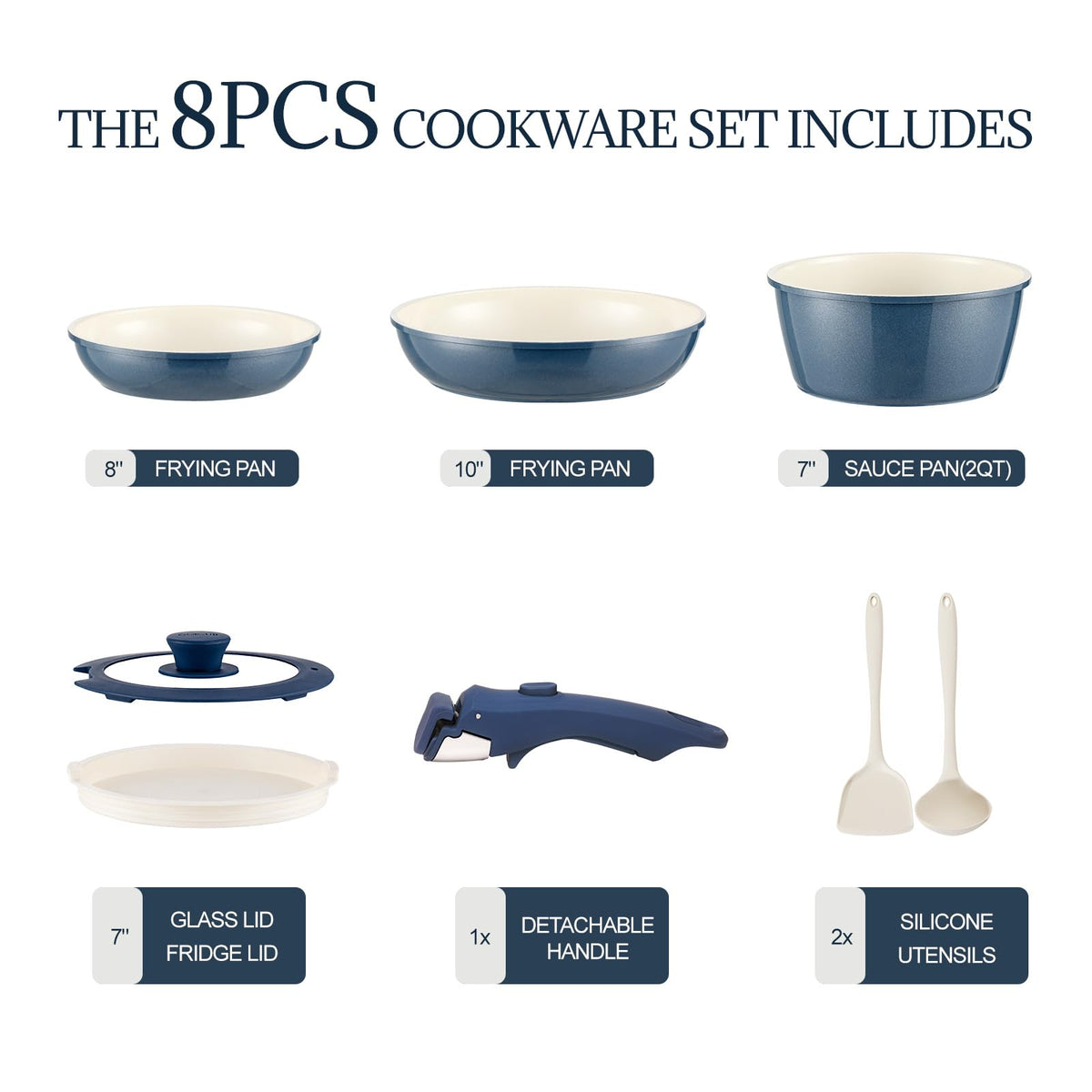 Coicur removable-handle design for easy transfer from stove to oven and countertop.