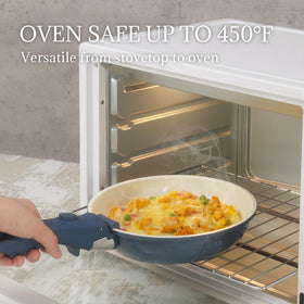 Coicur oven-safe up to 450°F for versatile finishing.