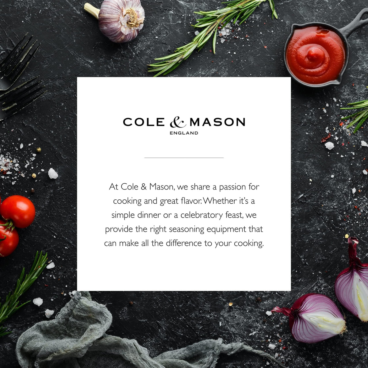 Cole & Mason Derwent adjustable mechanism helps deliver consistent spice grind for meals.