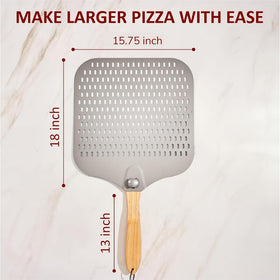 Colenza foldable wood-handle pizza peel for tool-free setup