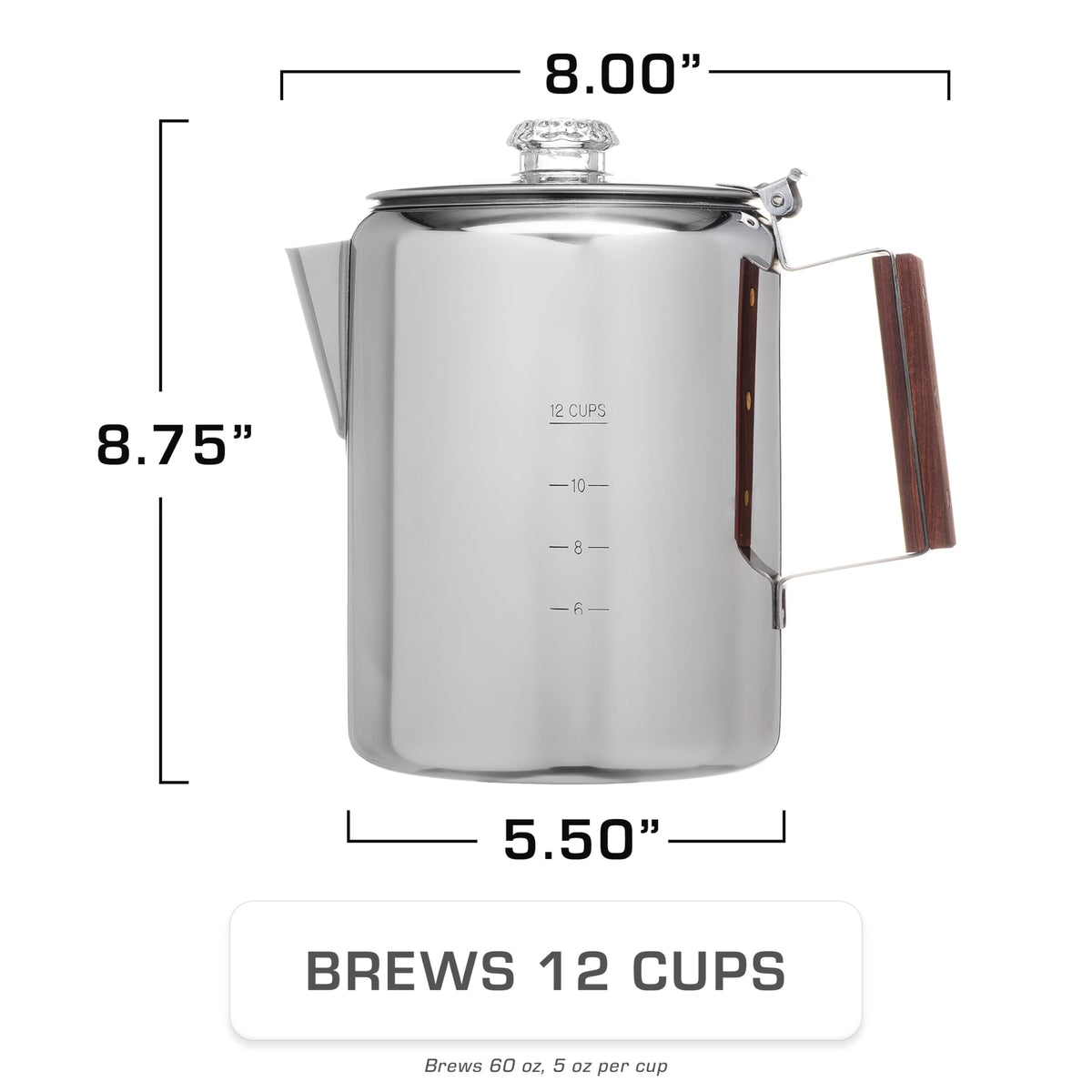 COLETTI Bozeman percolator included filters for a smoother cup on the go.