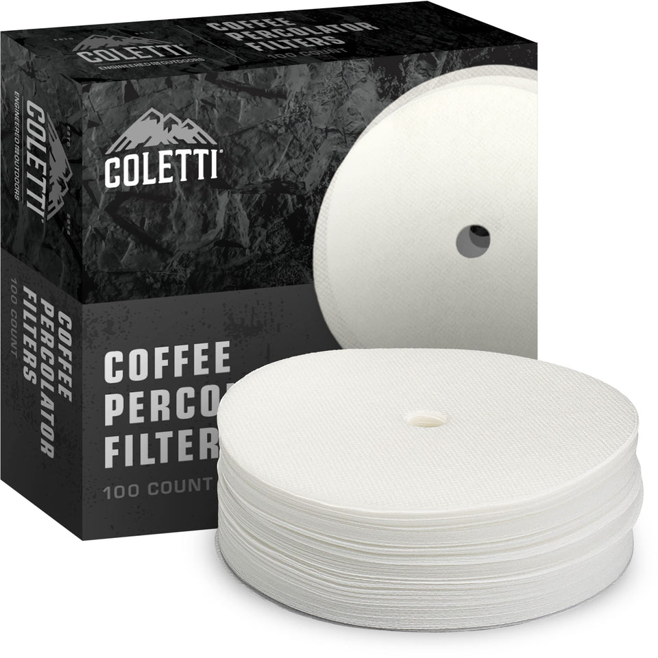 COLETTI percolator disc filter close-up showing synthetic material for clean brew