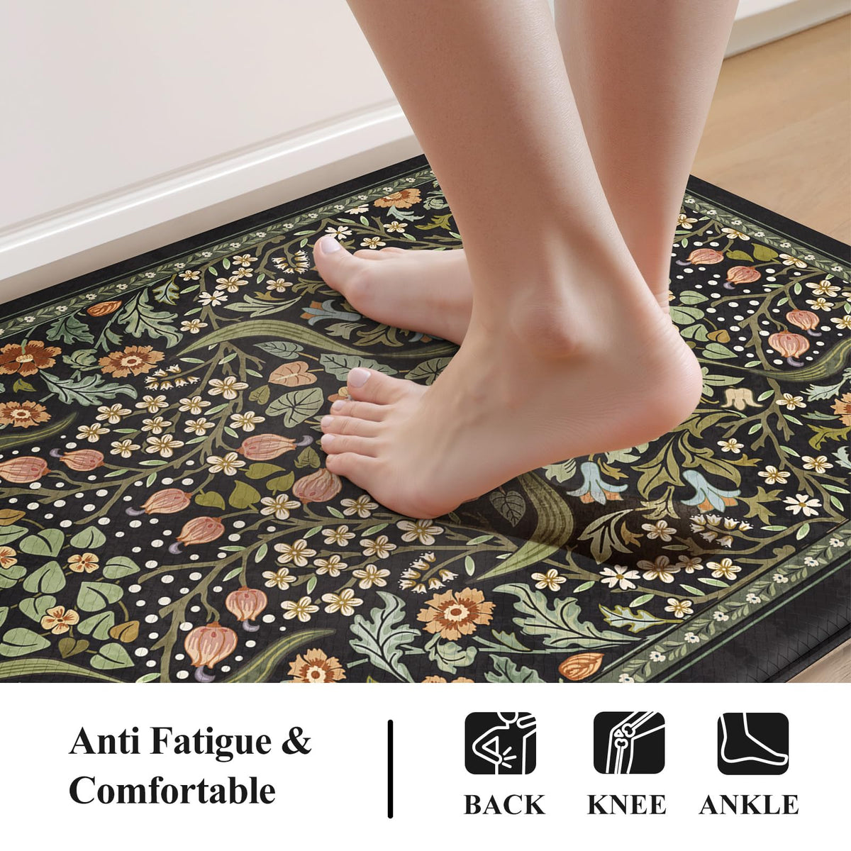 Collive 0-47 inch cushioned kitchen mat adds soft support during long cooking tasks