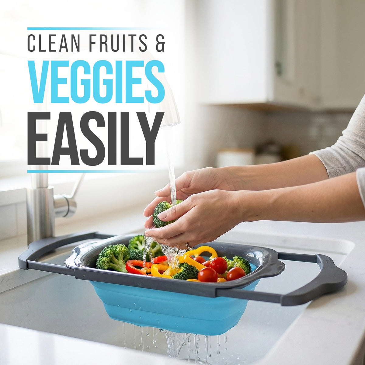 Comfify non-slip handles extend to about 25 inches for stability
