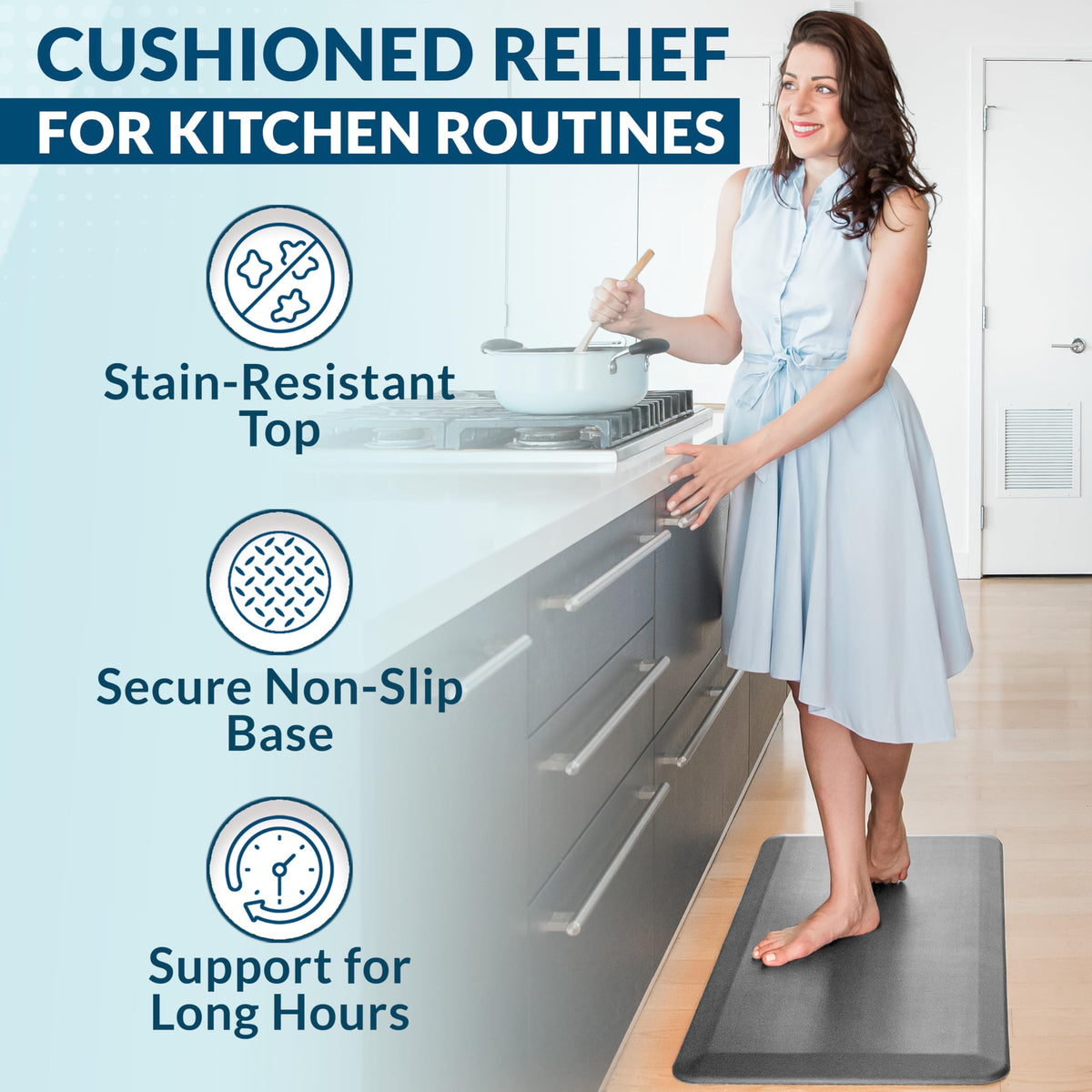 ComfiLife easy wipe-down maintenance keeps kitchen spaces neat.