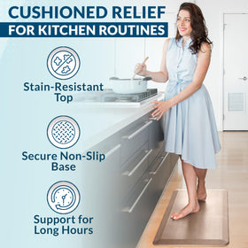 ComfiLife memory foam core provides 3/4 inch cushioned support