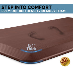 ComfiLife kitchen mat with non-slip back stays in place while you prep.