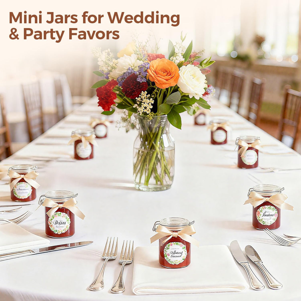 ComSaf jars include reusable chalkboard labels for easy categorization.