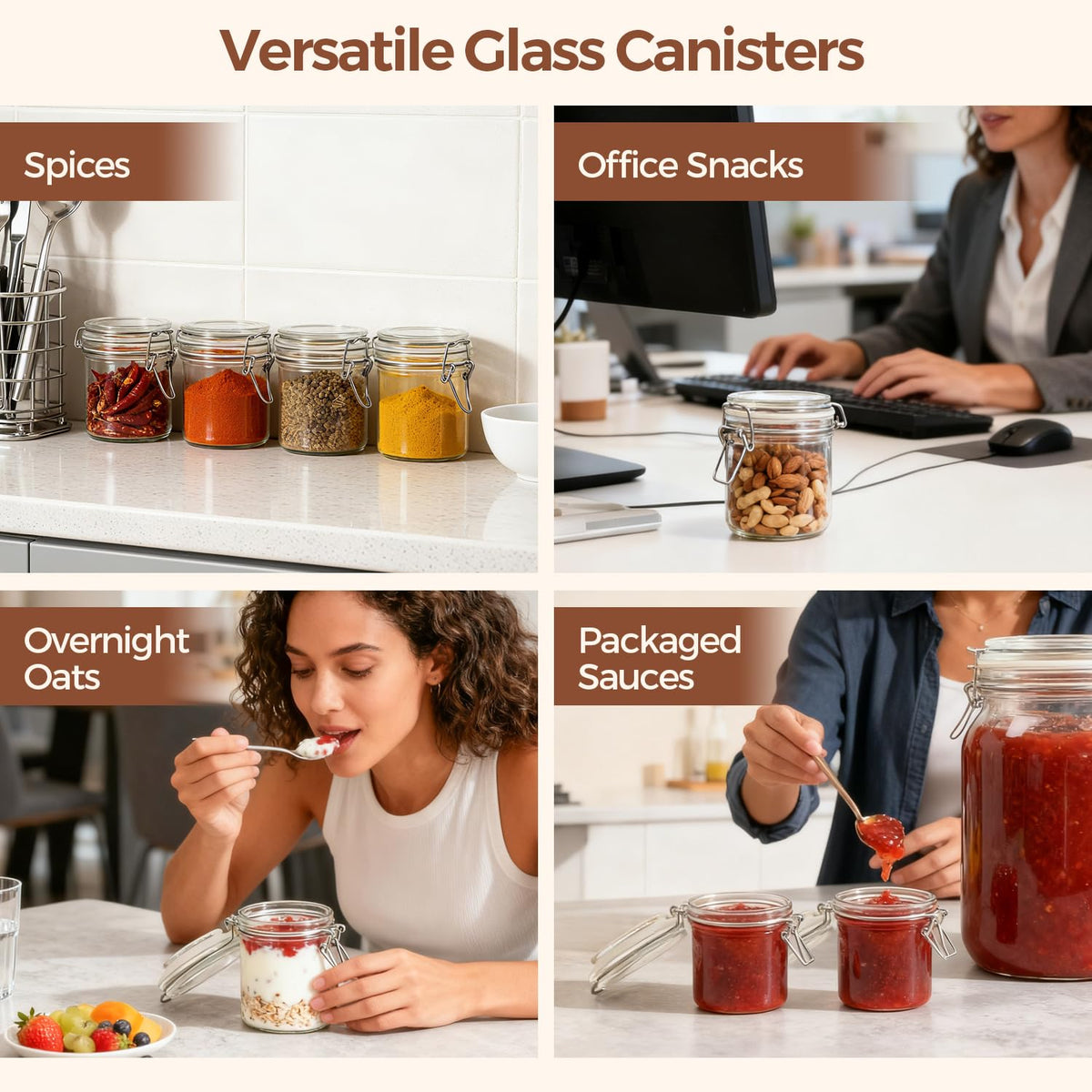 ComSaf BPA-free glass ensures safe, durable storage.