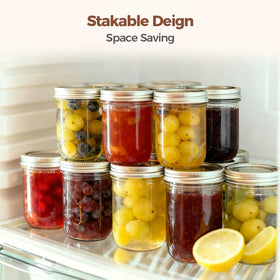 ComSaf 8 oz mason jar spice-organizer helps keep pantry items organized.