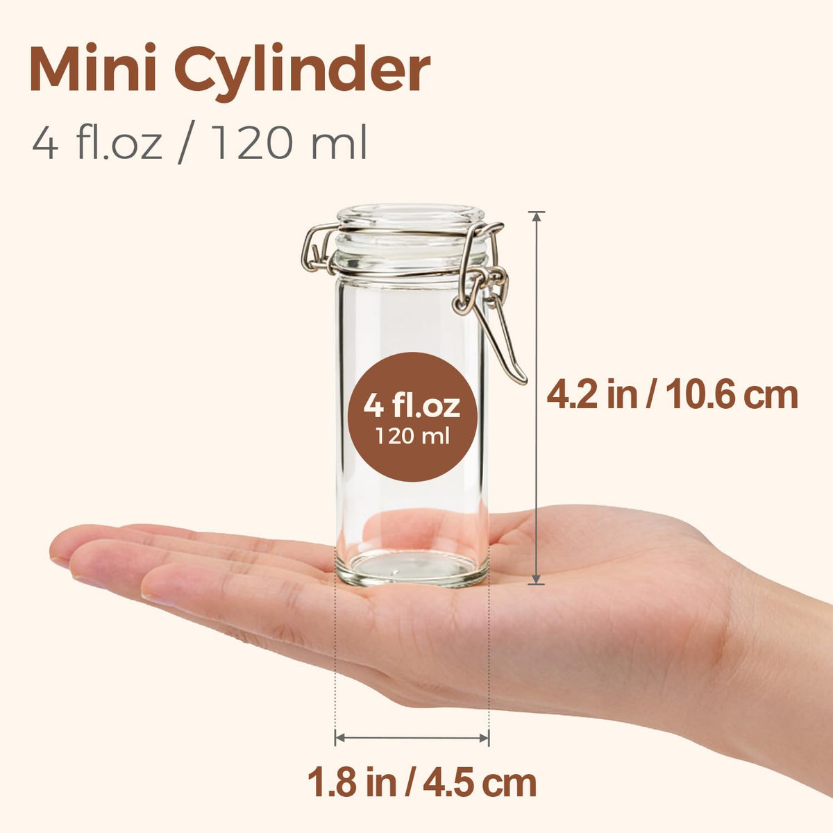 ComSaf airtight swing-top lids on spice jars for lasting freshness.