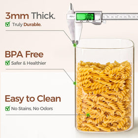 ComSaf bamboo lid glass jar blends natural style with airtight sealing.