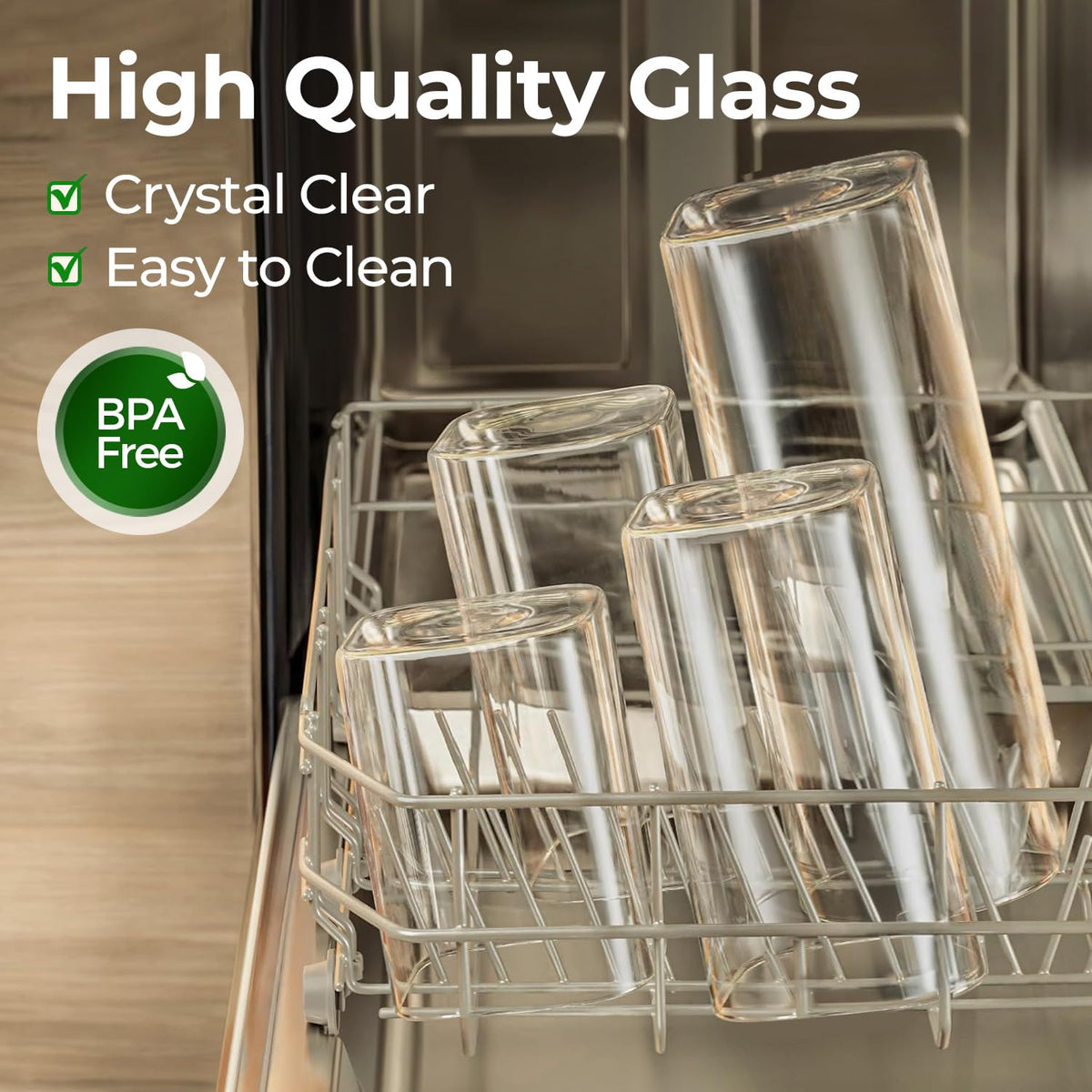ComSaf clear kitchen jars feature transparent design for quick checks.
