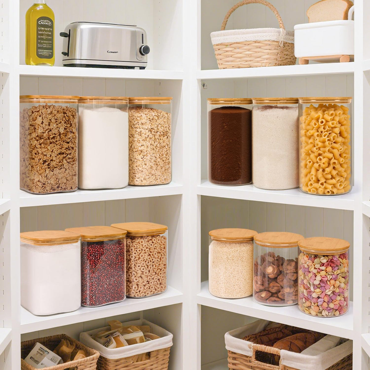 ComSaf airtight glass jar keeps coffee beans fresh and flavorful