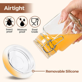 ComSaf collapsible funnel enables mess-free filling into jars.