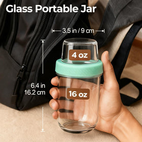 ComSaf dual-layer glass jar highlights dry-wet separation for customizable breakfasts.