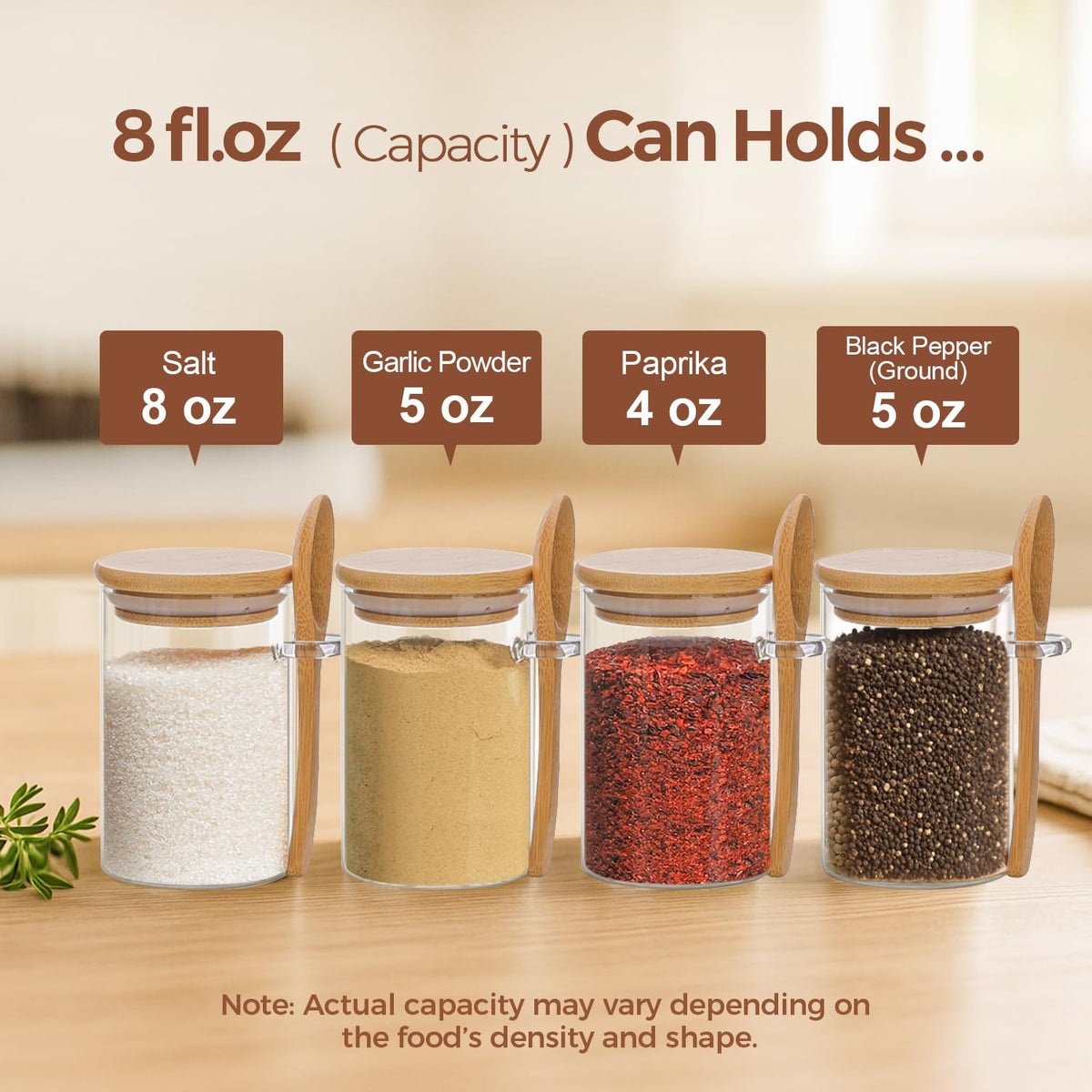 ComSaf glass spice jar set with labels keeps ingredients organized and accessible.