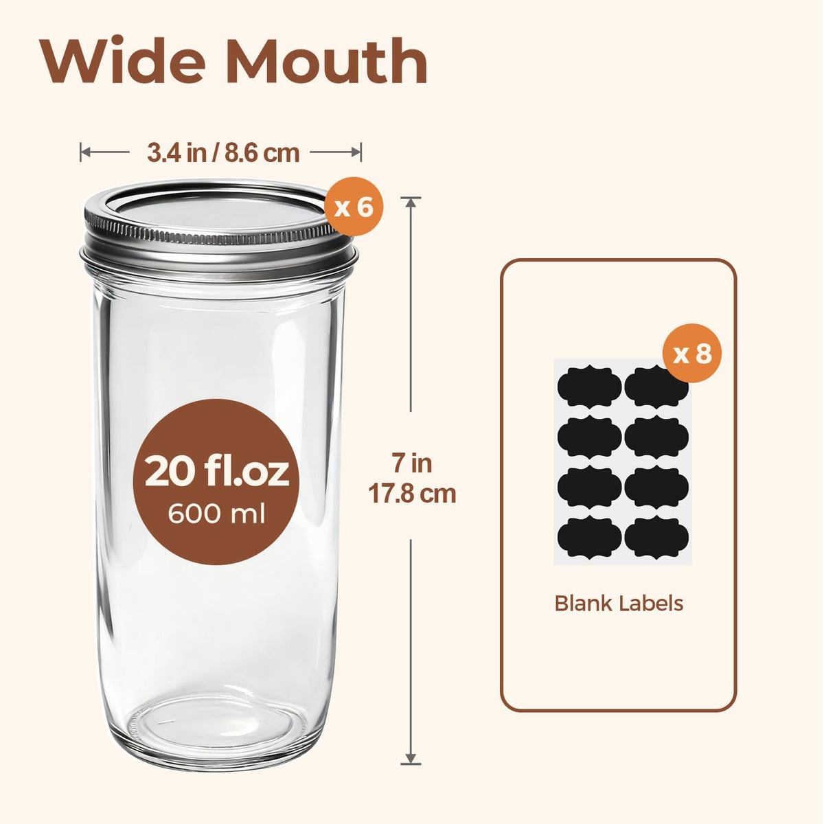 ComSaf mason jar lids and seal bands for airtight storage