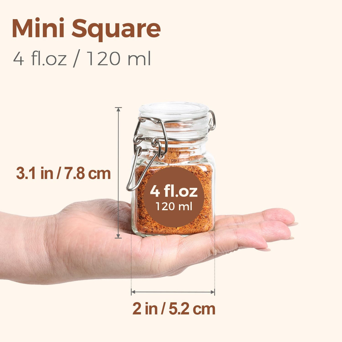 ComSaf mini favor jars with wire clamp add rustic charm to weddings.