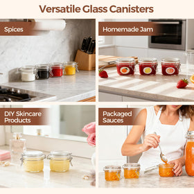 ComSaf reusable chalkboard labels help organize jars neatly and re-label easily.