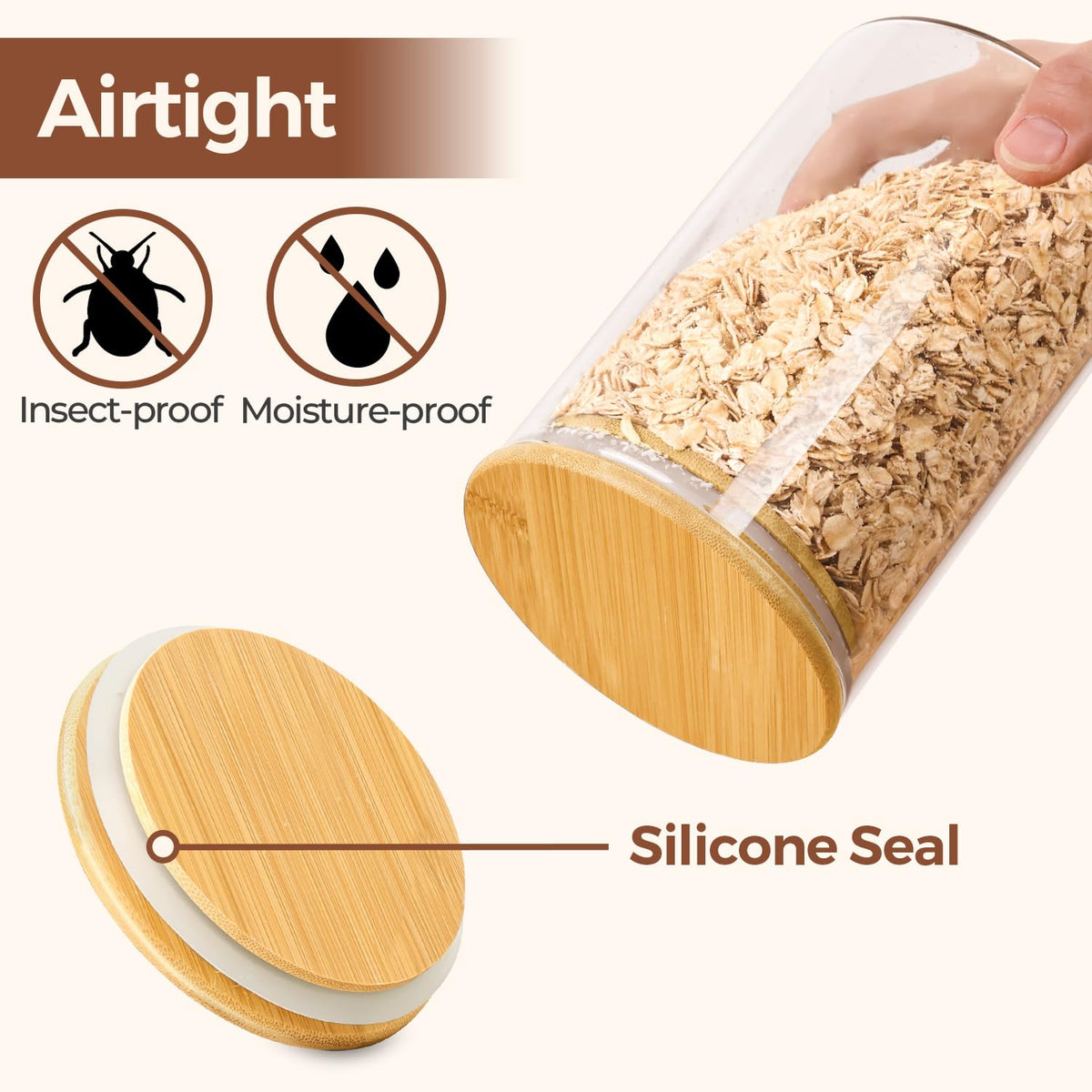 ComSaf see-through jars help track usage and storage condition.