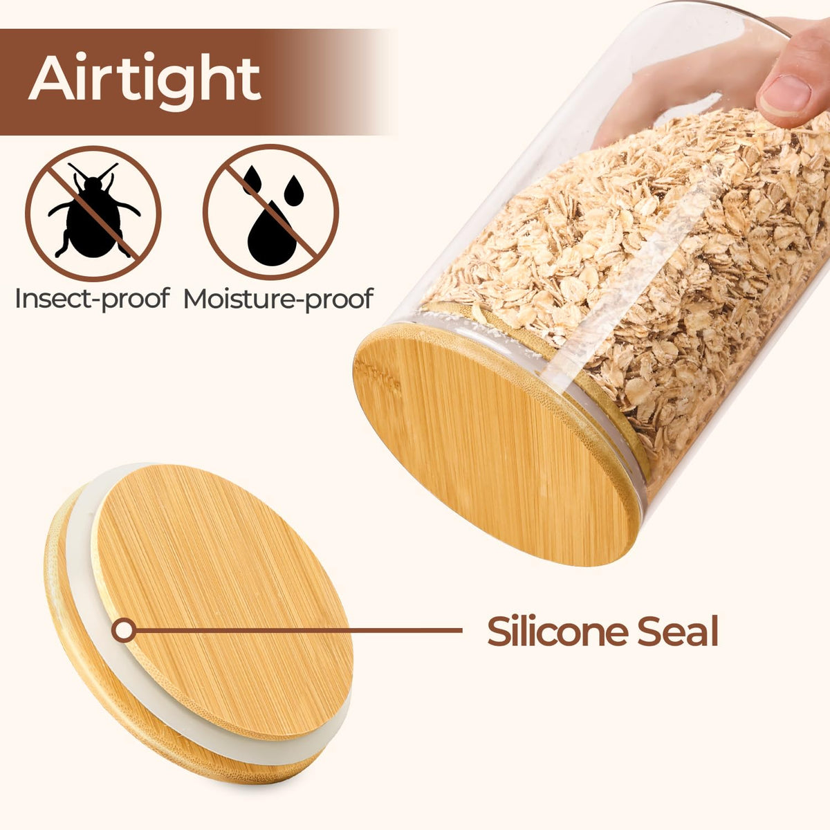 ComSaf three-pack keeps pantry organized with uniform storage.