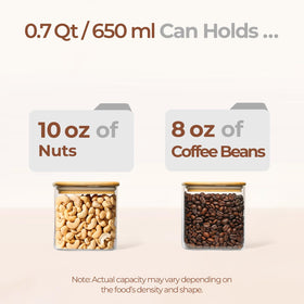 ComSaf transparent pantry jar stacked neatly to save space.